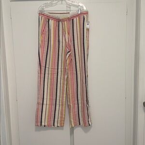 Old Navy Striped linen/rayon/viscose Pants Size large